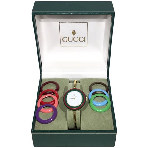 vintage gucci watch bezels|vintage gucci watch interchangeable bezels.